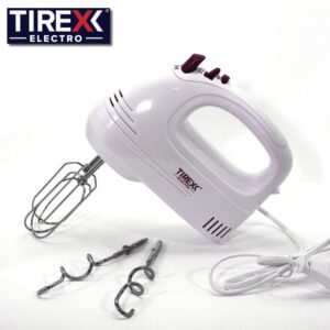 Batteur Électrique Tirexx Electro BT3050 – 300W, 5 Vitesses + Turbo, Fouets & Crochets Inox