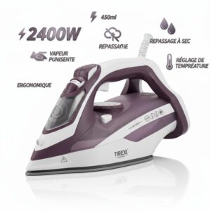 Fer à repasser Tirex Electro – 2400W, 450ml