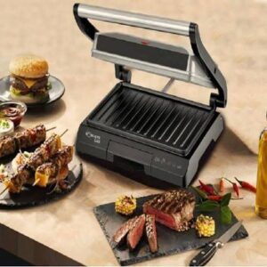 Grill Multifonction Robuste GV900 – 2000W, Antiadhésif, Bac de Récupération