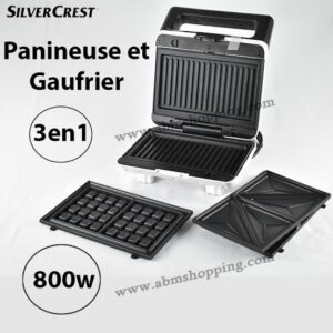 Gaufrier Électrique SilverCrest HRW6101 – 800W, Surface Belge Antiadhésive 🇩🇪